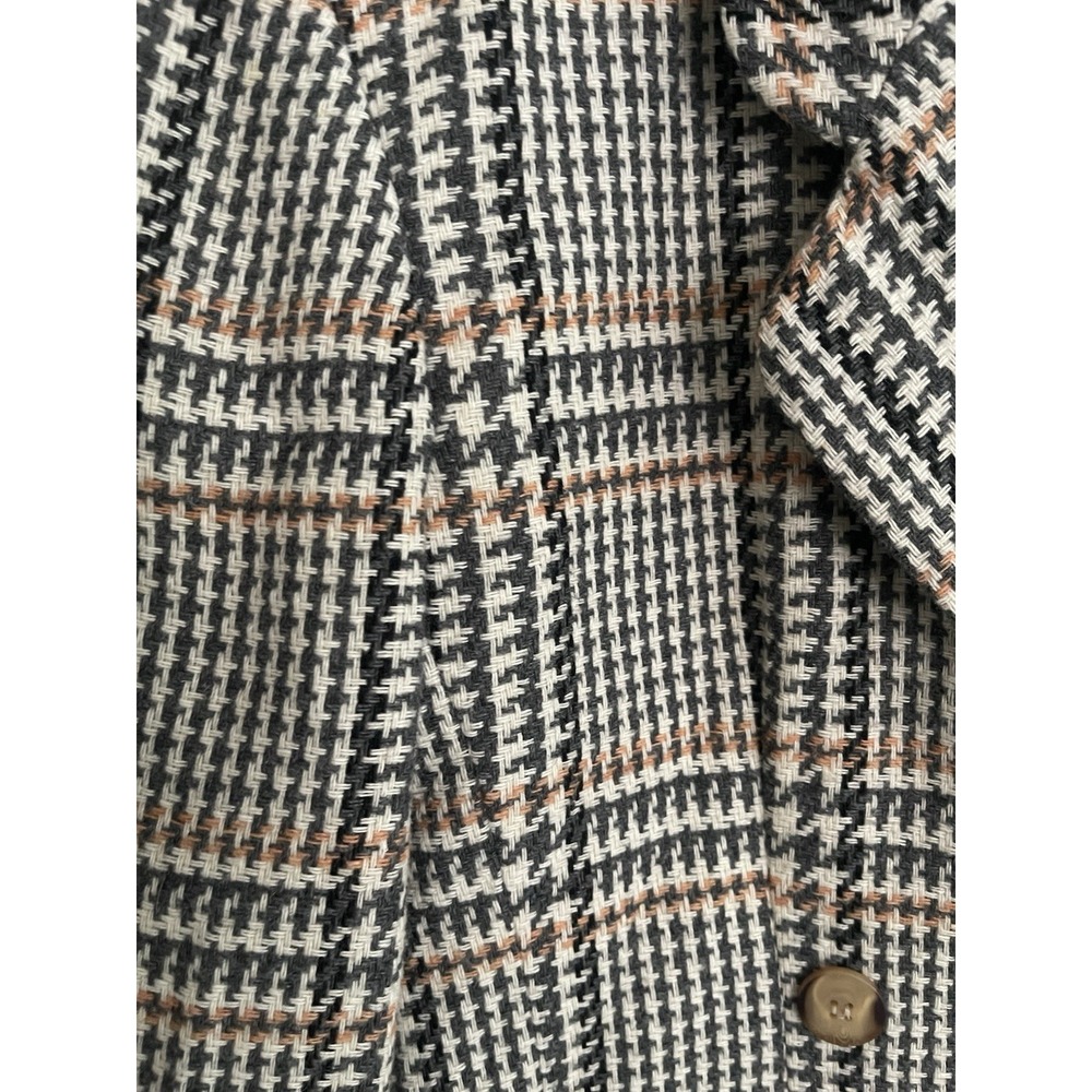 Vintage Norton McNaughton Blazer Sz 6 Wool Plaid Double Breasted Jacket - Picture 9 of 9